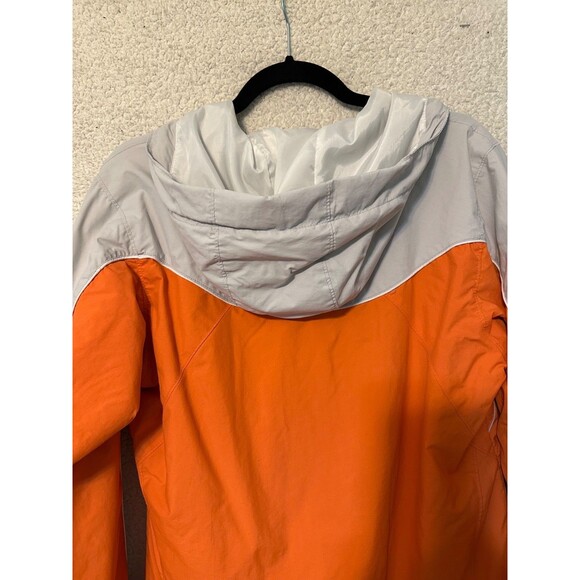 Columbia‎ XCO Jacket Women Small Orange White PACKABLE Full Zip Hooded Softshell - Picture 16 of 16